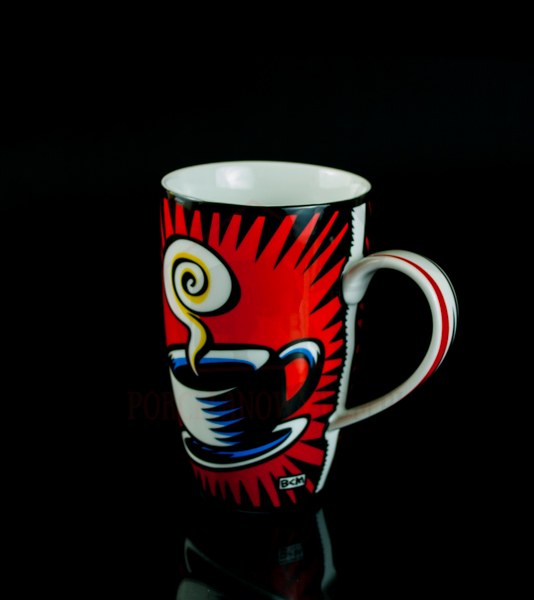 Kubek Goebel Coffe Break Burton Morris Artis Orbis Czerwony 14cm 
